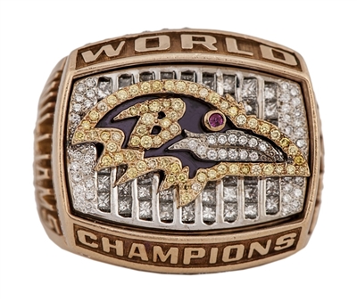 2000 Baltimore Ravens Super Bowl Champions Player Ring (Williams) With Presentation Box